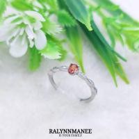 ราคา RP024 แหวนพลอยโกเมนแท้ ( Natural Garnet ) เฉดสีสเปสซาไทต์ ตัวเรือนเงินแท้925 ชุบทองคำขาว,ชุบทอง,ชุบพิงค์โกลด์ งานสั่งทำ (25600268910)