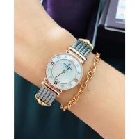 ราคา Charriol st. Tropez pink gold diamonds lady watch (16630620439)