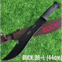 ราคา อุปกรณ์เดินป่ามีดพกมีดเดินป่าแบบพกพาเดินป่าด้ามดำใบดำมีดพกพาเดินป่า:BUCK.96-1:(44cm)มีดเดินป่าด้ามดำใบดำ (27355625099)