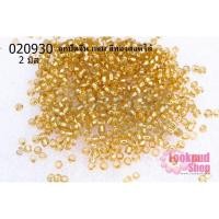 ราคา ลูกปัดจีน กลม สีทองสอดไส้ 2มิล (19716895083)