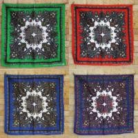 ราคา ผ้าเช็ดหน้าวินเทจ โพกหัว ผูกผม ซับเหงื่อได้ดี เนื้อผ้าคอตตอน100% (627899500)