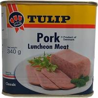 ราคา Pork Luncheon Meat Tulip 340g/เนื้ออาหารกลางวันหมู ทิวลิป 340g (13947255179)