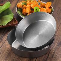 ราคา Retro Deep Side 304 Stainless Steel Food Plates Single-layer Sauce Dish Meat Fruit Dessert Trays Tableware Kitchen Dinne (26087283561)