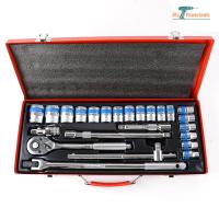 ราคา euro king tools ชุดเครื่องมือ ประแจ ชุดบล็อก 24 ชิ้น ขนาด 1/2 (4หุน) CR-V แท้ (5316132378)