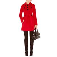 ราคา เดรสโค้ท ใส่ไปต่างประเทศได้ กันหนาว ผ้าวูล สีแดง แบรนด์ Karen Millen (29118260912)
