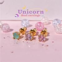 ราคา Unicorn stud earrings (ขายเป็นคู่) (21359915950)