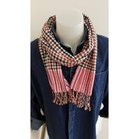 ราคา ผ้าพันคอลายผ้าขาวม้าสีส้ม (1775321470)