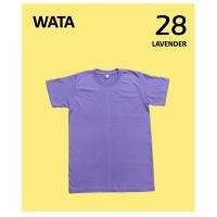 ราคา เสื้อยืดสีพื้นราคาส่ง คอกลม สีม่วงอ่อน (เบอร์28) แบบไม่มีตะเข็บข้าง (6419183742)