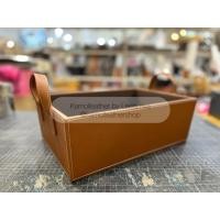 ราคา ตะกร้า2หู ตะกร้าเก็บของ ตะกร้าหนังเทียม (48600734304)