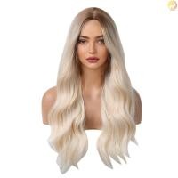 ราคา [flyhigh] วิกผมสังเคราะห์ สีบลอนด์ วิกผมยาวหยักศก (18117121144)