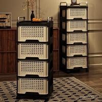 ราคา รถเข็นตู้เก็บโบราณชั้นพลาสติกห้องนั่งเล่นลิ้นชักชั้นวางตู้เก็บของในครัวเรือนหลายชั้นขนาดกลาง คุณ9ค (54901978131)