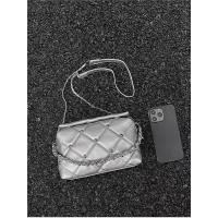 ราคา กระเป๋าสะพายข้างสายโซ่เงินประดับเพชร สไตล์พรีเมียม (56450870985)