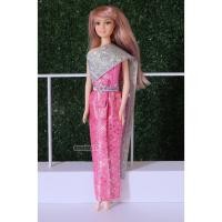 ราคา ชุดไทยตุ๊กตาบาร์บี้ 30 ซม. : ชุดไทยสีชมพู สะไบเงิน ไม่รวมตัวตุ๊กตา (6964690225)