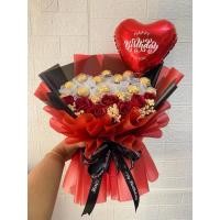 ราคา ช่อสบู่กุหลาบตกแต่งงานปาร์ตี้งานแต่งงาน ลูกโป่งช็อคโกแลตเฟอร์เรโรโรเชอร์แสนโรแมนติกสำหรับรับปริญญา (28368853182)