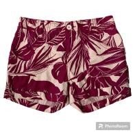 ราคา Old navy ( SH73 ) กางเกงขาสั้นลายใบไม้ม่วงขาว กางเกงผู้หญิง (22279947667)