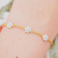 ราคา [ พร้อมส่ง ] สร้อยข้อมือเพชรแท้ ทองคำแท้9K (ทอง37.5%) เพชรแท้น้ำ100 เบลเยี่ยมคัต [9KPB340] (17384997986)