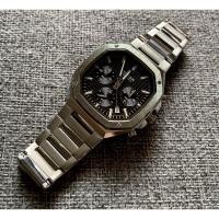 ราคา นาฬิกาแปดเหลี่ยม หลายเข็ม หน้าปัดดำ สายสแตนเลส (28027543205)