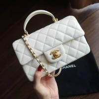 ราคา กระเป๋าแบรนด์เนม มือสอง chanel mini 8 top handle (22285751740)