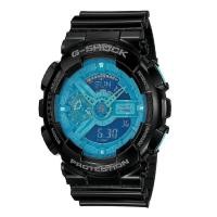 ราคา Casio G-Shock นาฬิกาข้อมือผู้ชาย สายเรซิ่น รุ่น GA-110B-1A2 - Black/Blue (63178150)