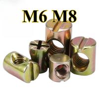 ราคา น็อตค้อน M6M8 เฟอร์นิเจอร์ตู้หนังสือสกรูเตียงอุปกรณ์เสริมเตียงเด็กน็อตรูแนวนอนหัวค้อนน็อตค้อน (YDD-LD-MB) (53652216734)