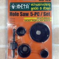 ราคา META โฮลซอเจาะลูกบิด สว่านเจาะประตูลูกบิด (5 ตัว/ชุด) MS-123 (42101942411)