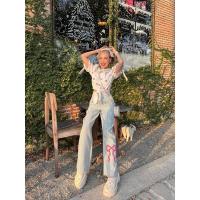 ราคา เซ็ตเสื้อครอป+กางเกงขาวปักโบว์ งานป้าย Missagale (มือ1) (15445776462)