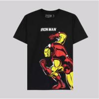 ราคา เสื้อยืดไอรอนแมน มาร์เวล Ironman Marvel การ์ตูนลิขสิทธิ์แท้ รุ่น 0619-289 สีดำ Supercomics (6544710521)