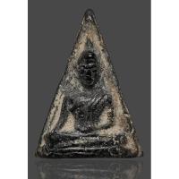 ราคา พระนางพญาเศียรโต หลวงพ่อกวย วัดโฆสิตาราม จ.ชัยนาท เนื้อดินผสมผงใบลาน ยุคต้น (24960513171)