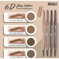 ราคา MILLE 6D SLIM BROW PENCL WATERPROOF ดินสอเขียนคิ้วหัวสลิม (17562457169)