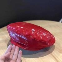 ราคา ▥ หมวกเบเร่ต์หนัง แบบมีกระจก สไตล์เกาหลี หนัง PU สีสันสดใส หมวกเบเร่ต์สำหรับผู้ชายและผู้หญิง หม (29493338445)