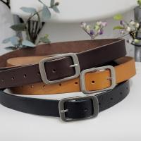 ราคา เข็มขัดหนังแท้ หัวเข็มขัดสี่เหลี่ยม สีเงิน สไตล์โบราณ (22077369807)