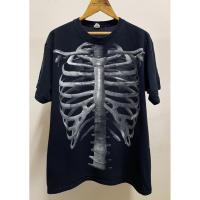 ราคา เสื้อยืดมือ 2 Vintage 3D Skeleton anvil 2007 JSR Merchandising ป้าย ANVIL น้ำเงิน สีเฟด (43761661961)