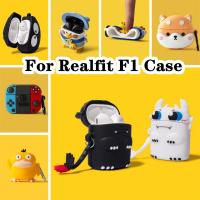 ราคา 【คุณภาพสูง】เคสหูฟัง แบบนิ่ม ลายการ์ตูน สําหรับ Realfit F1 Realfit F1 (21583936133)