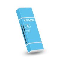 ราคา iDragon Card Reader Micro SD/SD Card USB 3.0 แฟลชไดร์ฟสำรองข้อมูลสำหรับ iPhone,IPad และ Android (46100251551)