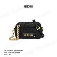 ราคา Love Moschino กระเป๋าสะพายหญิง รุ่น Logo-Plaque Quilted Satchel Bag Code: JC4017PP1GLA0000 (17096063691)
