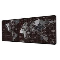 ราคา แผ่นรองเมาส์ เกมมิ่ง ขนาดใหญ่ 80 x30 CM แผ่นรองเมาส์ คีย์บอร์ด เกมเมอร์ ลายแผนที่โลก สีดำ (13495223253)