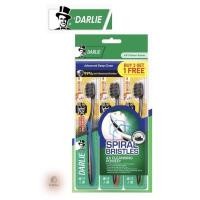 ราคา [SE] แปรงสีฟันดาร์ลี่ ซอฟท์ 0.01 มม. 3 - ชาร์โคล สไปรัล (23468901490)