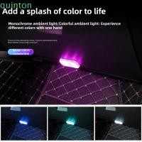 ราคา QUINTON ไฟ LED Touch Light, Mini Size Touch Control ไฟรถไร้สาย, Ambient ไฟหลากสีอารมณ์แบตเตอรี่ชาร์จภายในรถ USB ชาร์จไฟประตูเท้าพื้นที่ (53853531737)