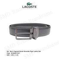ราคา Lacoste เข็มขัดผู้ชาย รุ่น Men's Engraved Buckle Reversible Piqué Leather Belt Code: RC4002 E47 (19756264257)