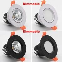 ราคา โคมดาวน์ไลท์ LED แบบฝัง 5W 12W 18W COB ไฟ LED เพดาน AC220V โคมไฟเพดาน LED แสงในร่ม (27754092645)