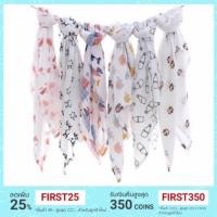 ราคา ผ้าอ้อมมัสลิน ผ้าห่อตัวเด็ก Cotton 100% 120x120 ซม. (1095606043)