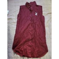 ราคา เดรสเชิ้ตปักนกสีแดงเลือดหมู (57452347249)