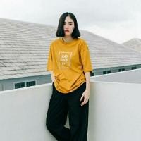 ราคา เสื้อยืด oversize สีเหลืองมัสตาร์ด (5957050939)
