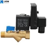 ราคา [LVDN] DC24V AC220V/1/2" Auto Timer Compressor Condensate Drain Timer Solenoid Valve (42074212125)