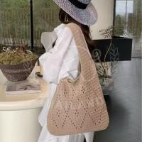 ราคา Large capacity woven bag for women 2025 new summer cotton thread tote bag, fashionable and versatile（B355 (41854995923)