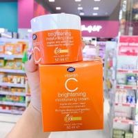 ราคา สูตรใหม่ | ไบรท์เทนนิ่ง มอยส์เจอร์ไรซิ่ง ครีม | Boots vitamin c brightening moisturising cream 50ml. (7585234539)
