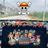 ราคา 9 ชิ้น/เซ็ต One Piece อะนิเมะรูป Luffy Sanji Nami Zoro Chopper Frank Robin PVC Action Figure ของเล่นภายในรถ Dashboard (41656001530)