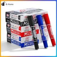 ราคา ปากกาเคมี ปากกาเมจิก 2 หัวตราม้า “สีแดง, สีน้ำเงิน, สีดำ” แพ็ค 10 ด้าม HORSE tip permanent marker ปากกามาร์ค (27169619157)