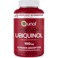 ราคา Qunol Mega Ubiquinol 100mg CoQ10, การดูดซึมที่เหนือกว่า, น้ําที่จดสิทธิบัตรและไขมันที่ละลายน้ําได้รูปแบบของ Coenzyme Q10, สารต้านอนุมูลอิสระเพื่อสุขภาพหัวใจ, 100 Count Softgels (53702462595)
