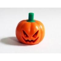 ราคา Lego part (ชิ้นส่วนเลโก้) No.20695pb01 Minifigure Headgear Head Cover, Pumpkin Jack O' Lantern with Green Stem Pattern (9131214546)